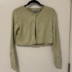 Princess Polly Green Button Up Cardigan Size US 4